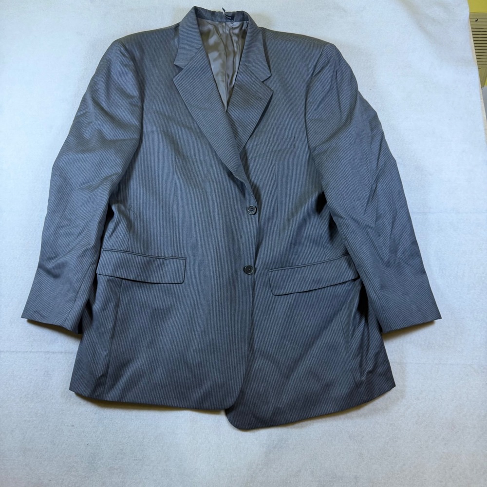 Daniel Cremieux Loro Piana Grey Pinstripe Blazer‎ Sport Coat 42 Regular Mens - Picture 2 of 7